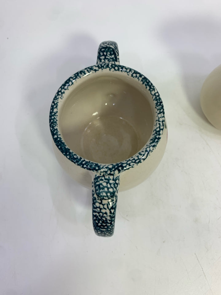 APPLE SUGAR/CREAMER SET.