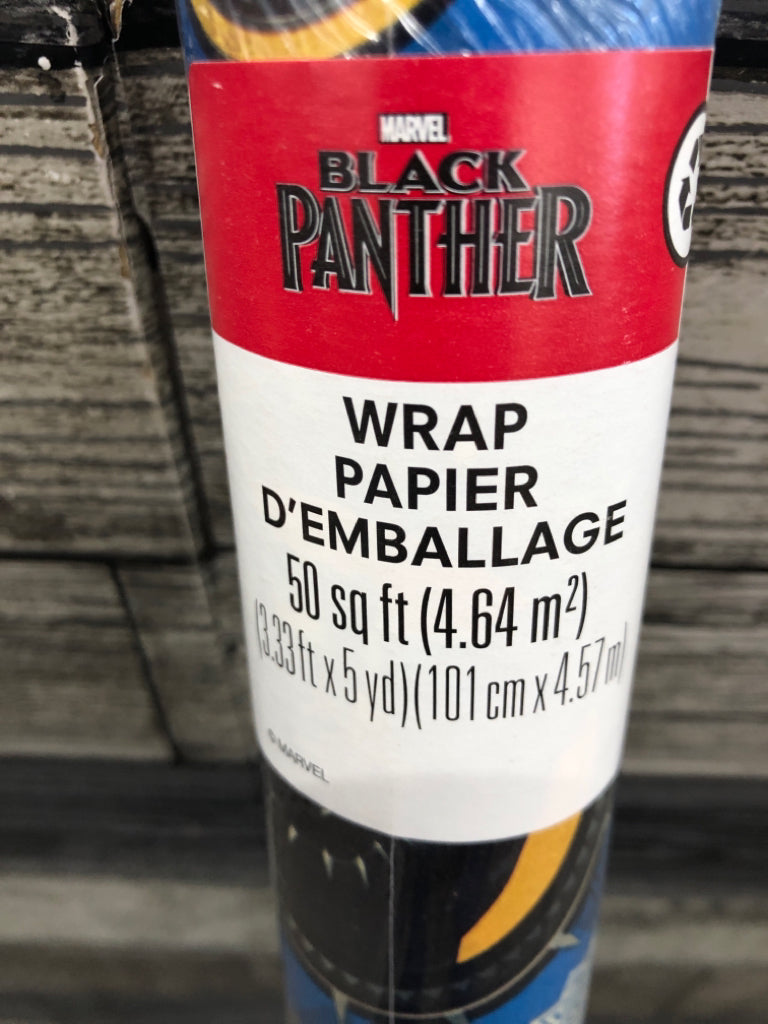 NIP BLACK PANTHER WRAPPING PAPER.