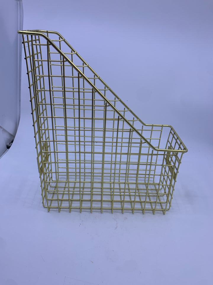 GOLD METAL MESH FILE ORGANIZER.