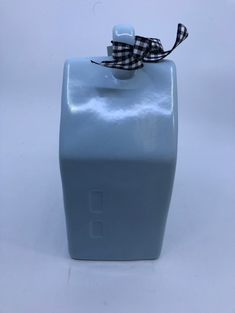PALE BLUE WELCOME RAE DUNN BIRD HOUSE.