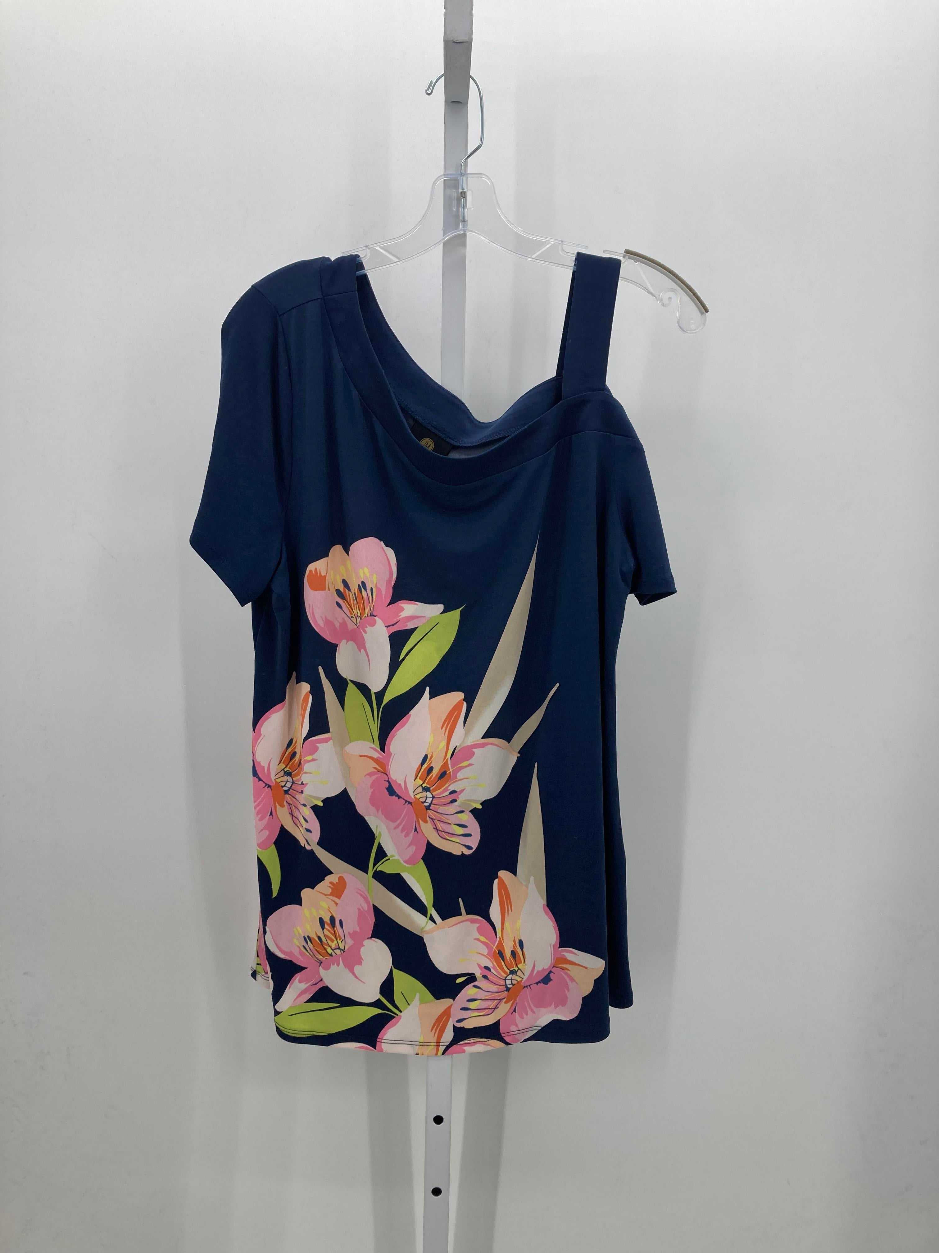 JM Collection Size Large Misses Short Sleeve Shirt