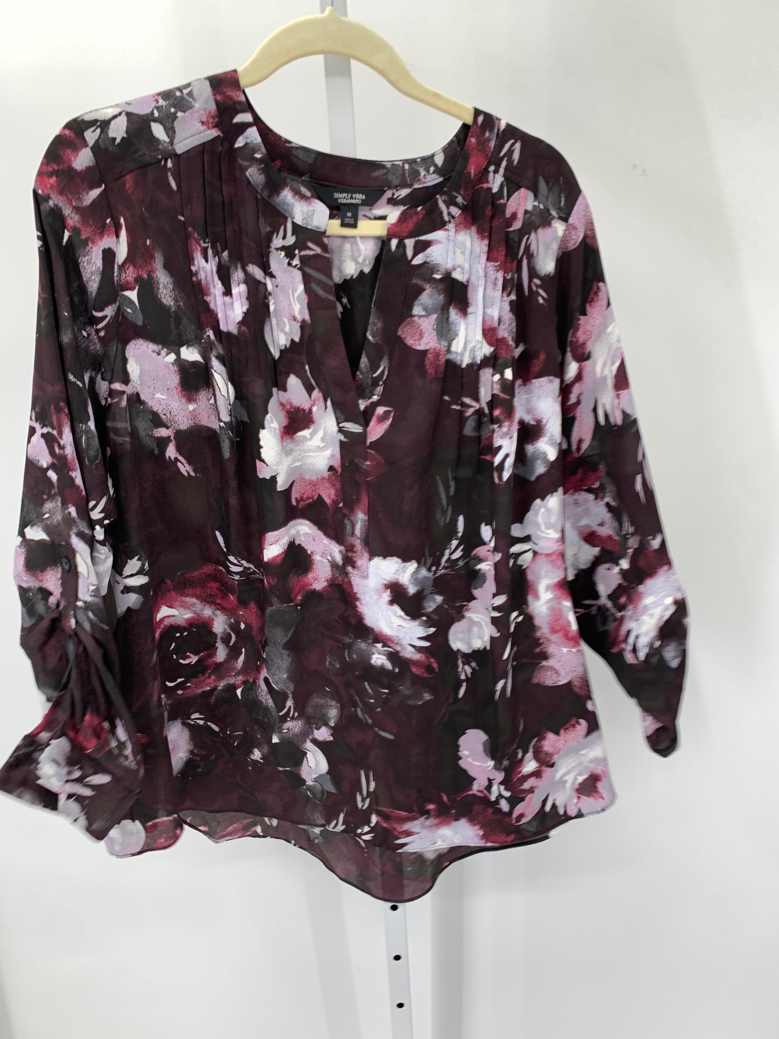 Vera Wang Size 1X Womens Long Sleeve Shirt