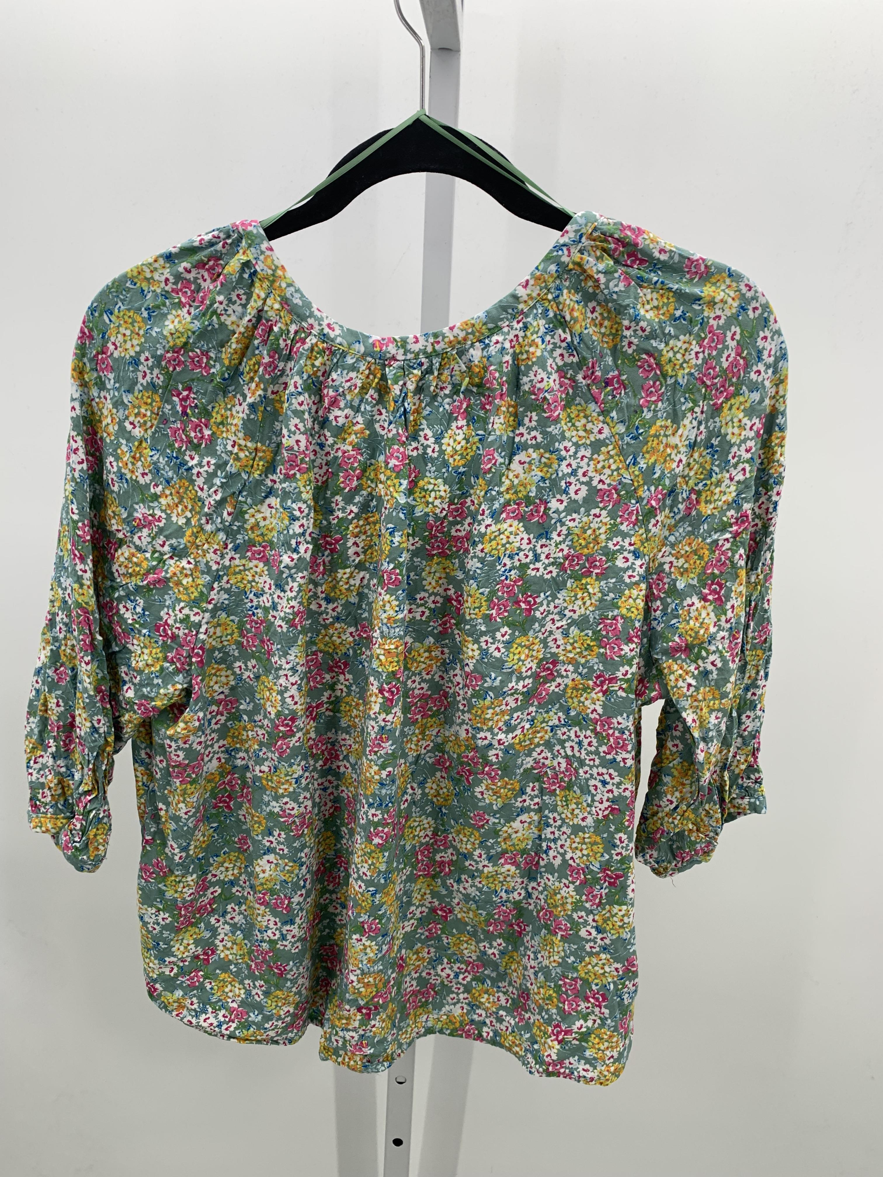 Cynthia Rowley Size 1X Womens 3/4 Sleeve Shirt