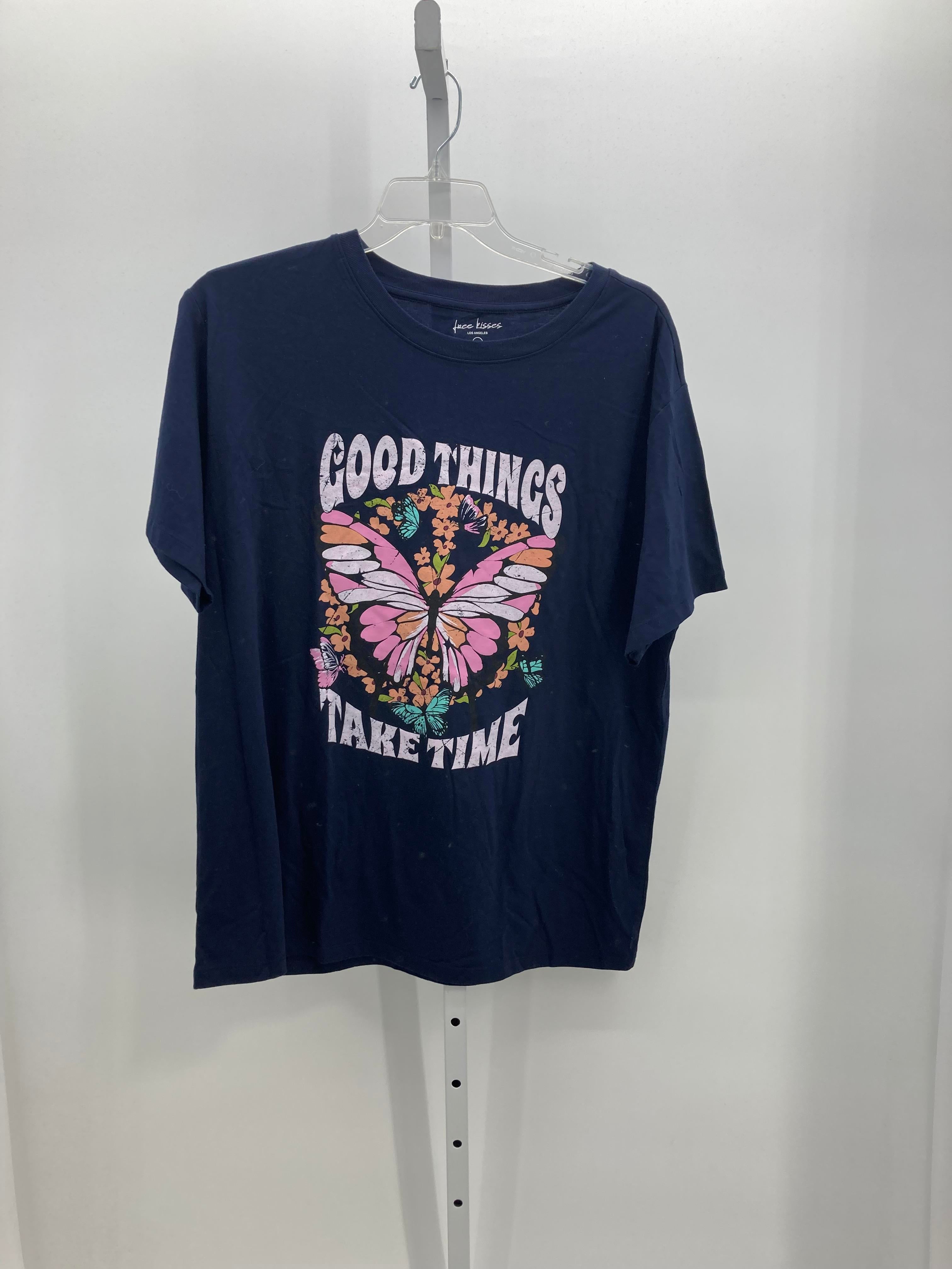 Free Kisses Size 3X Womens Short Sleeve Shirt