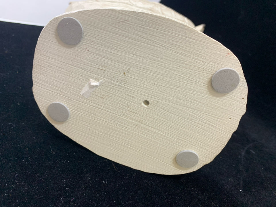 RUSTIC ROOSTER FIGURE CREAM & BROWN.