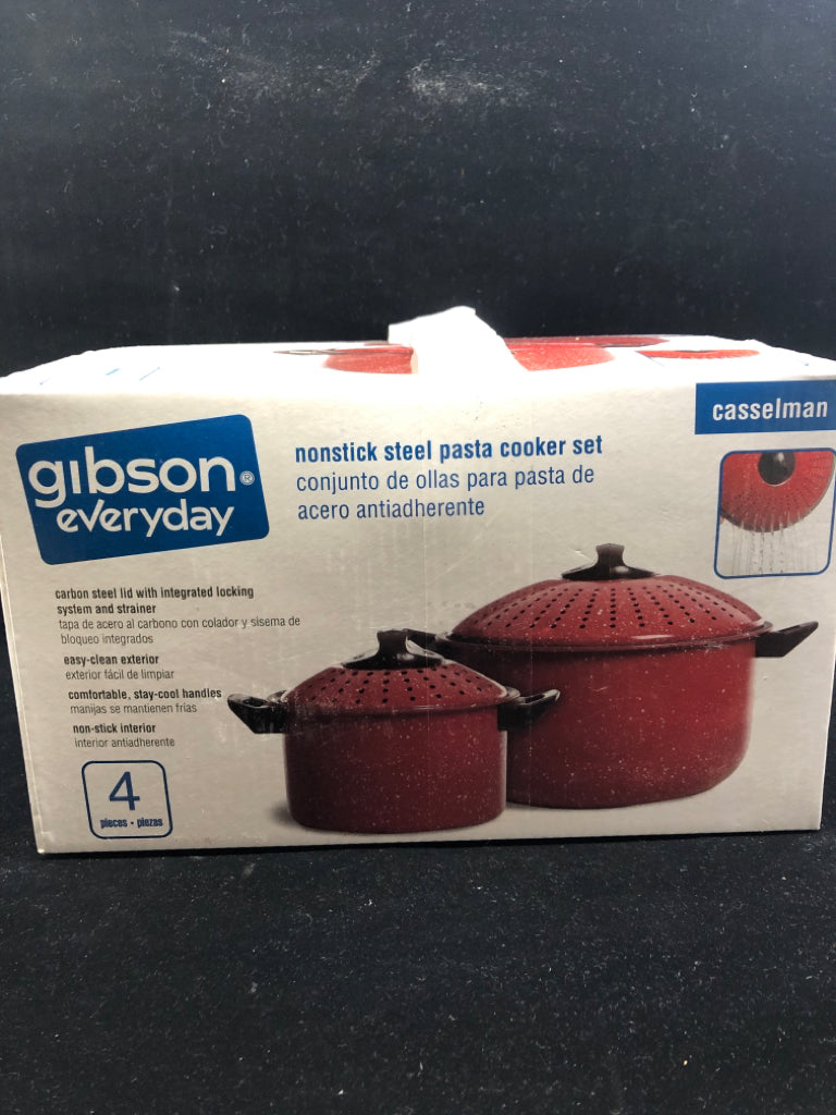 NIB GIBSON PASTA COOKER SET