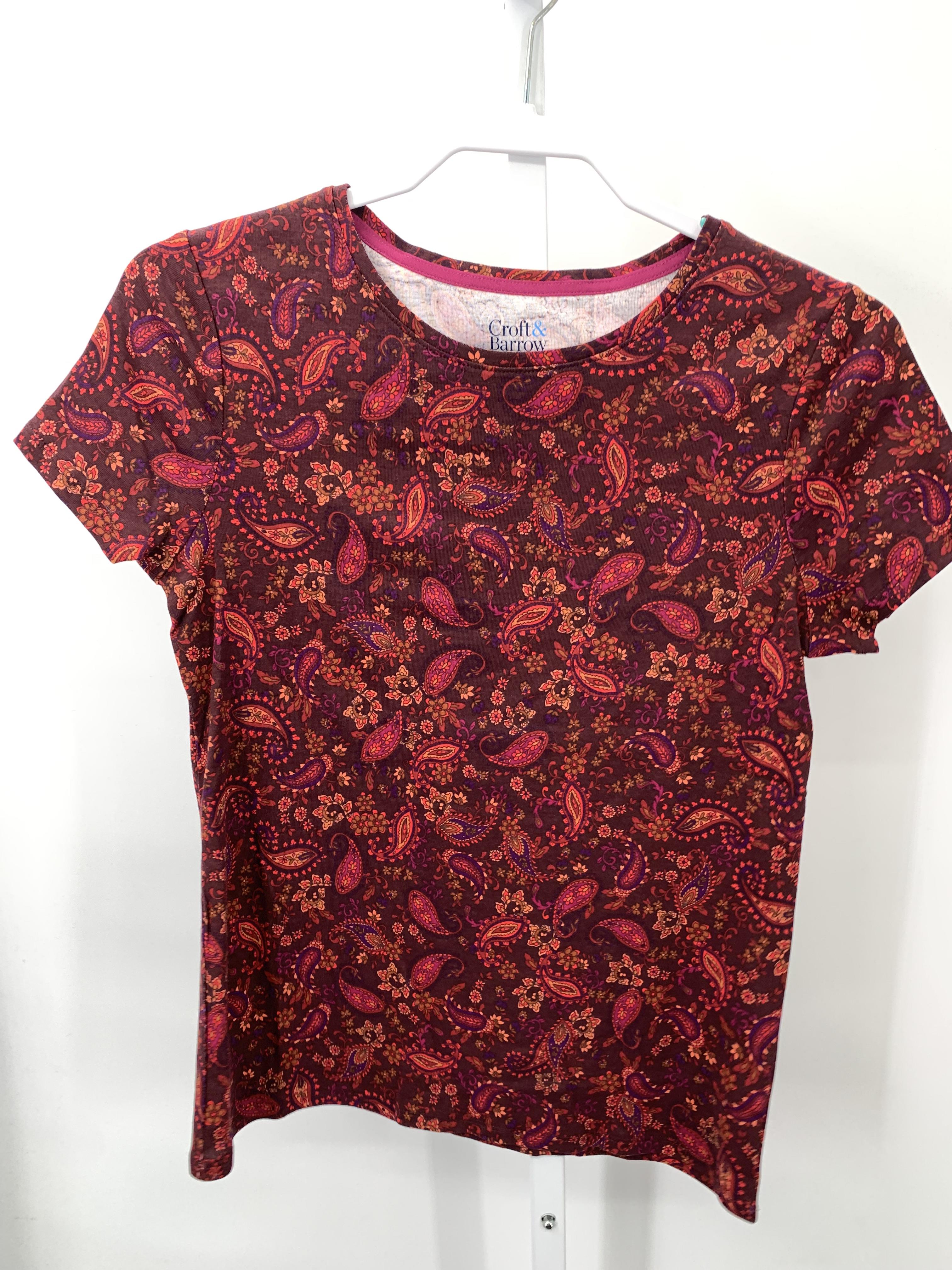 Croft & Barrow Size X Small Misses Short Sleeve Shirt