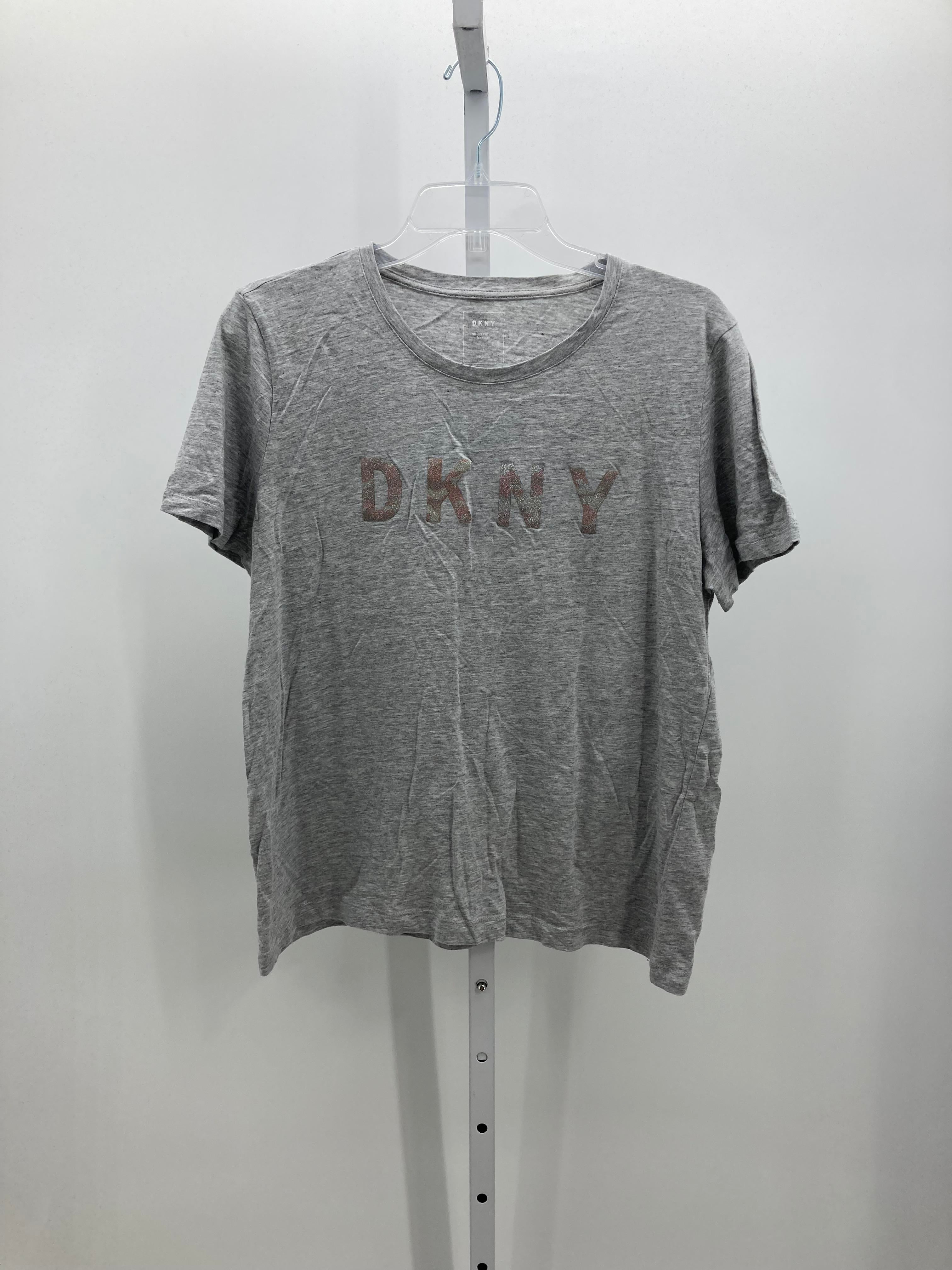 DKNY Size Large Misses Short Sleeve Shirt