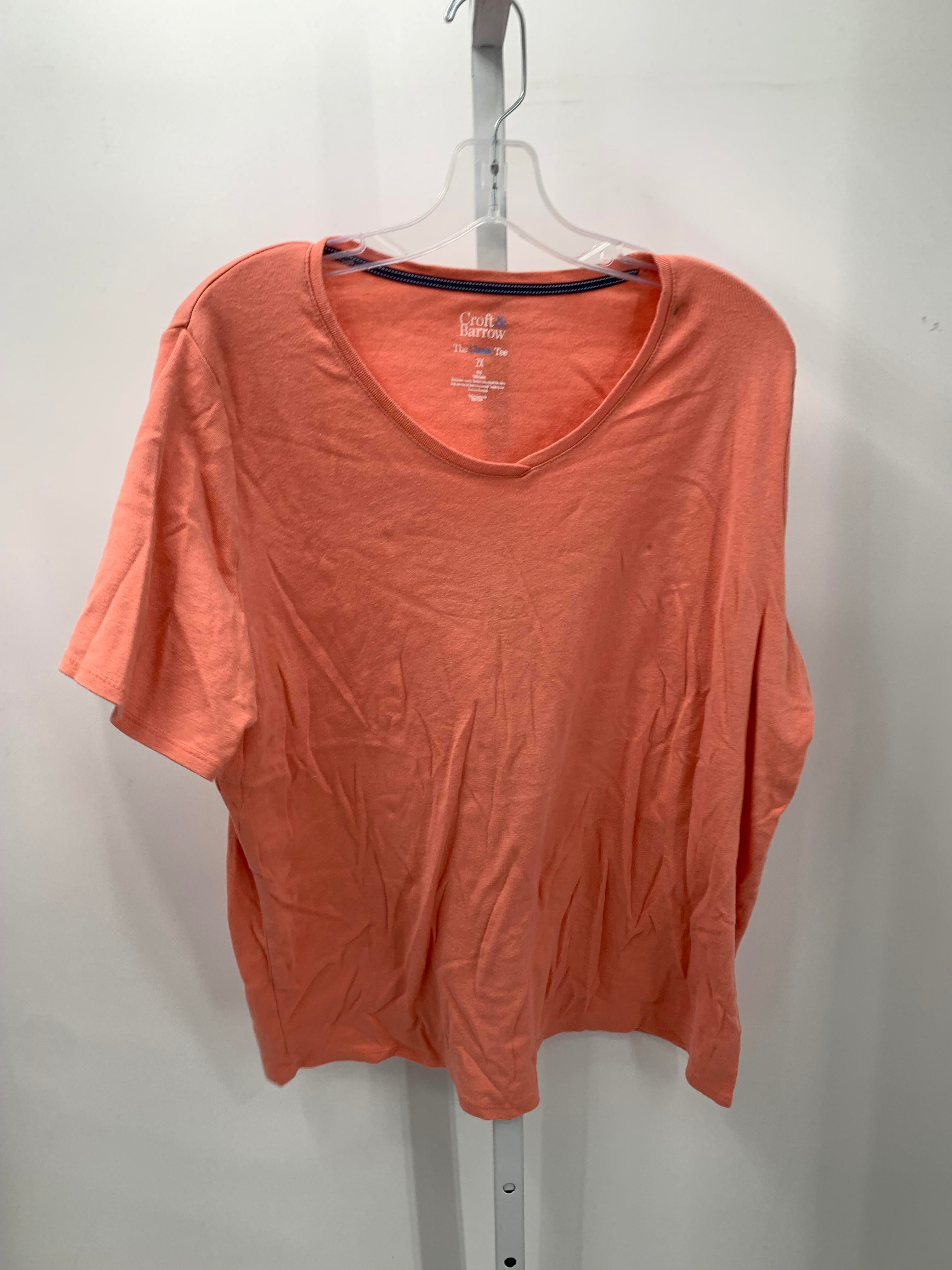 Croft & Barrow Size 2X Womens Short Sleeve Shirt