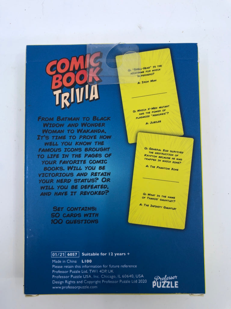 NIB COMIC BOOK TRIVIA