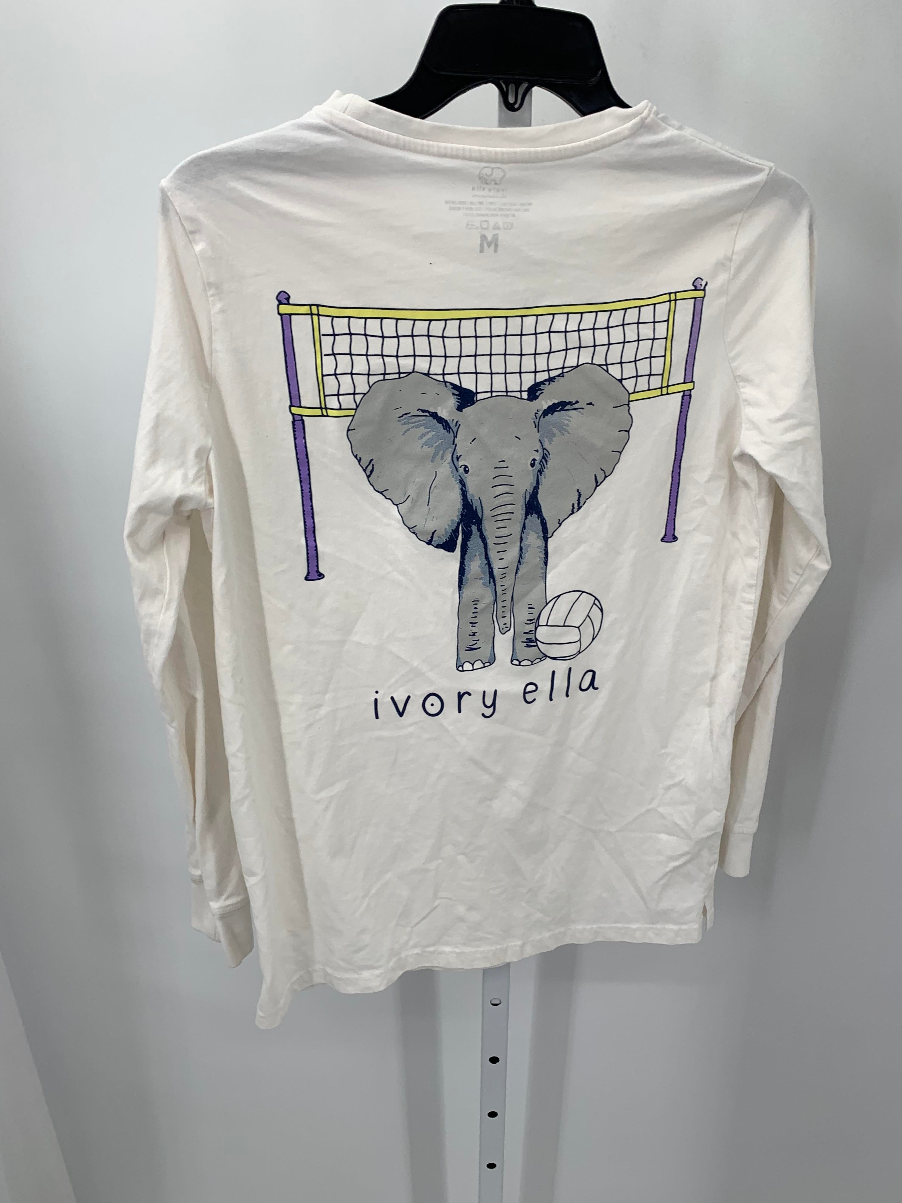 Ivory Ella Size Medium Juniors Long Sleeve Shirt
