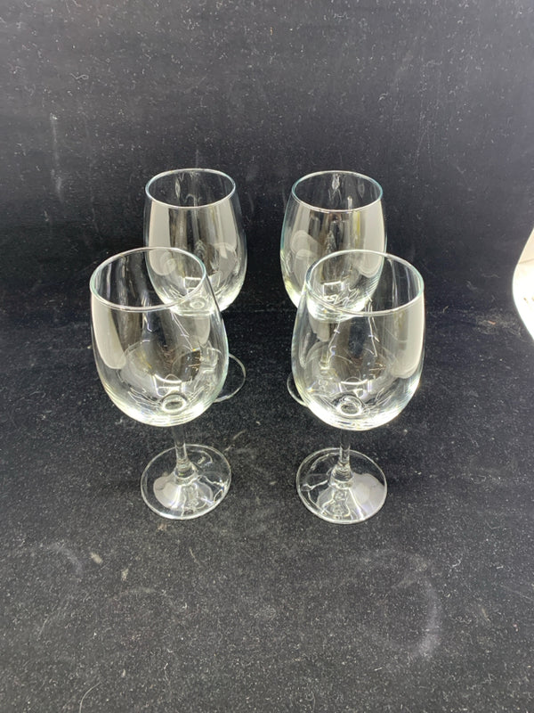 4 BULB WINE GLASSES.