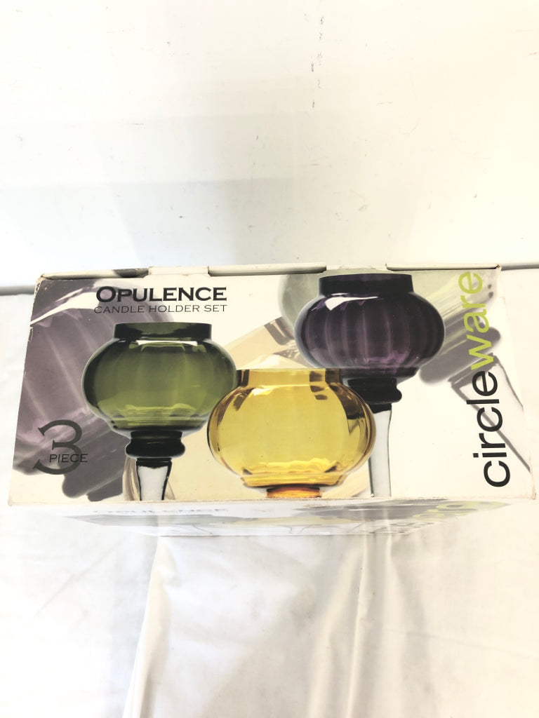 NIB OPULENCE CIRCLE CANDLE HOLDERS.