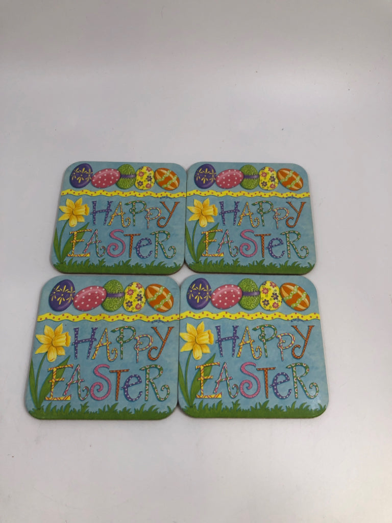 4PK HAPPY EASTER COASTERS.