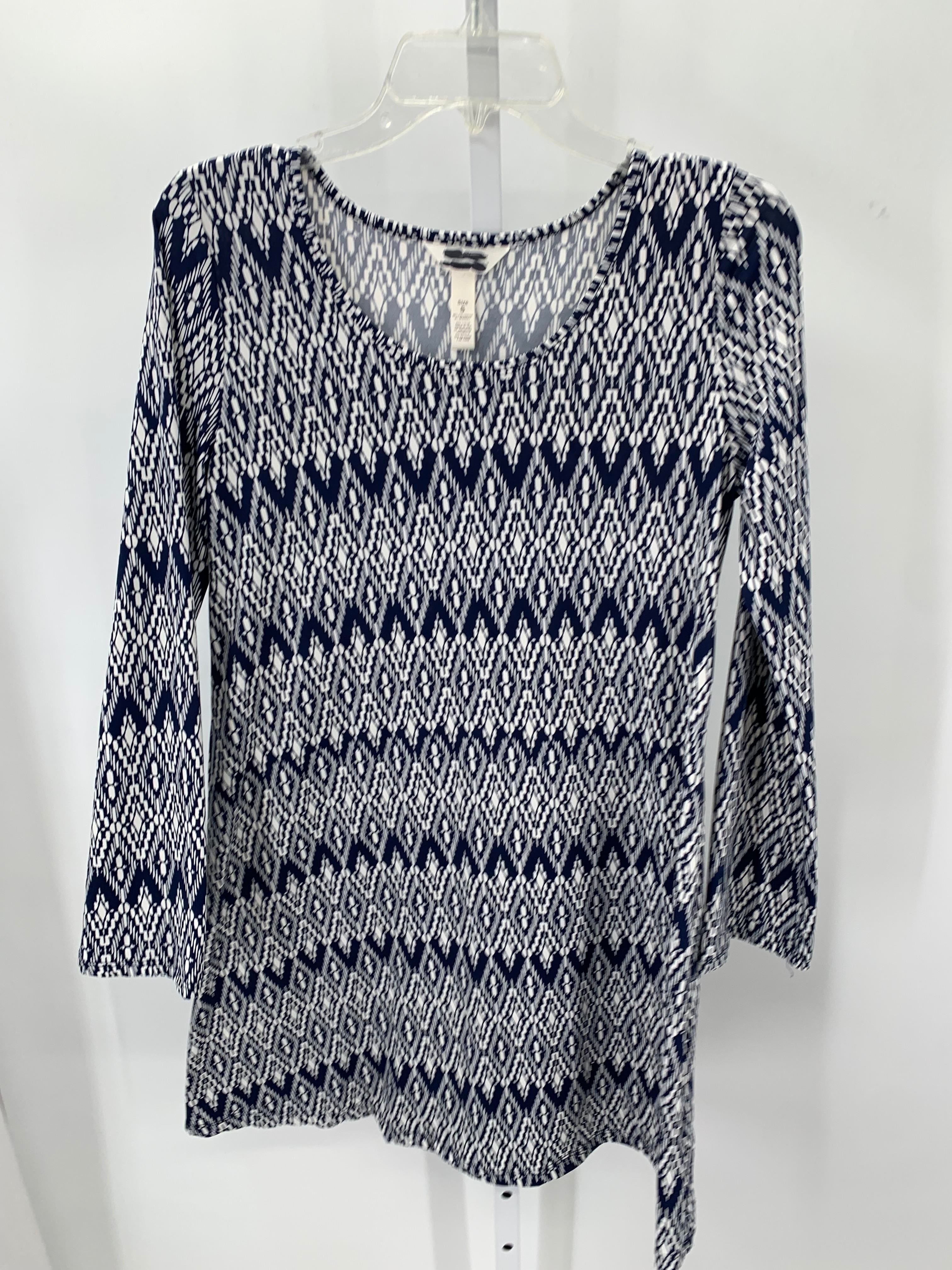 Navy Size Small Maternity Long Sleeve Dress