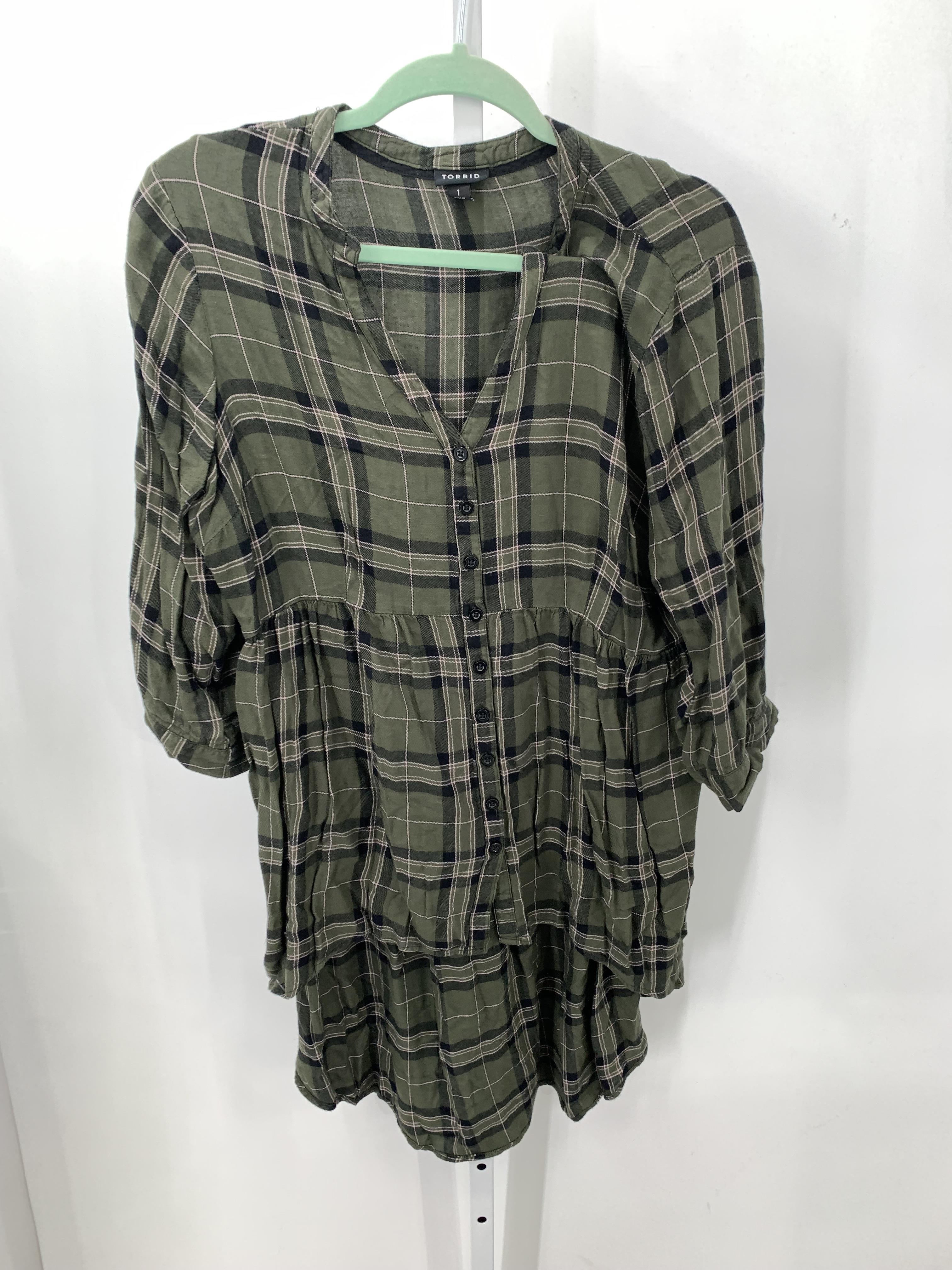 Torrid Size 1X Womens 3/4 Sleeve Shirt