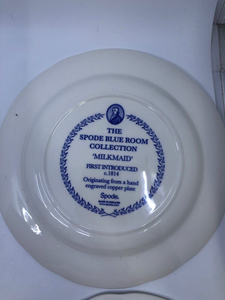 5 SPODE BLUE ROOM COLLECTION DINNER PLATE SET.