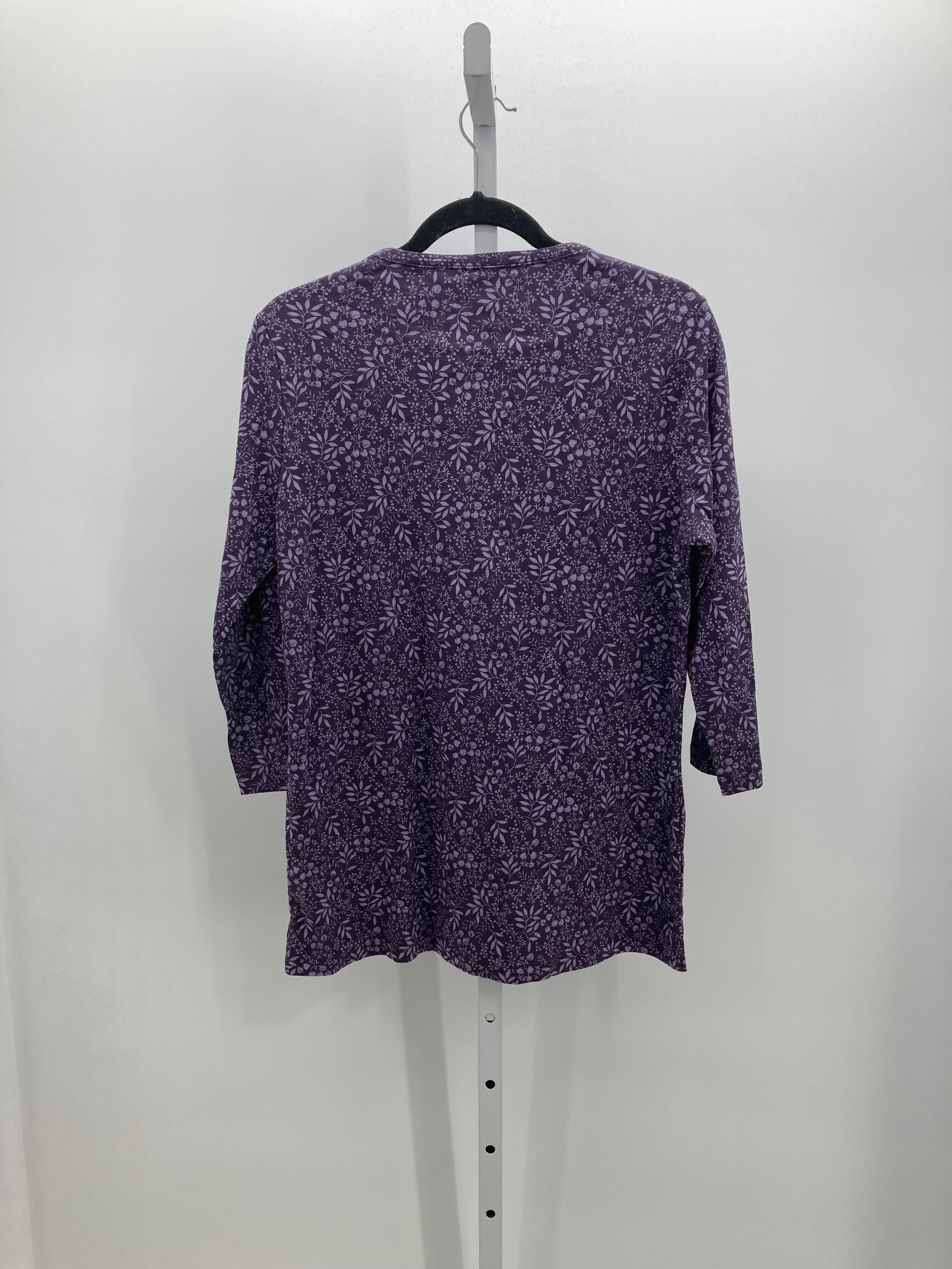 LL Bean Size Medium Misses 3/4 Sleeve Shirt