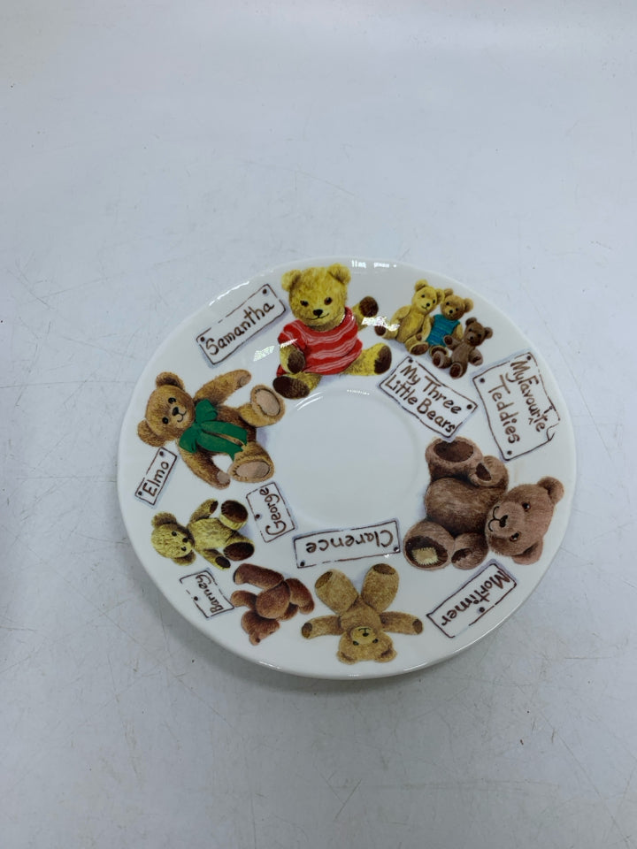MY FAVORITE TEDDIES CUP/SAUCER 1997 BONE CHINA.