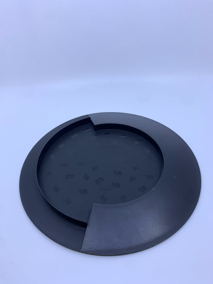 BLACK TUPPERWARE CHEESE/ CRACKER SERVER.