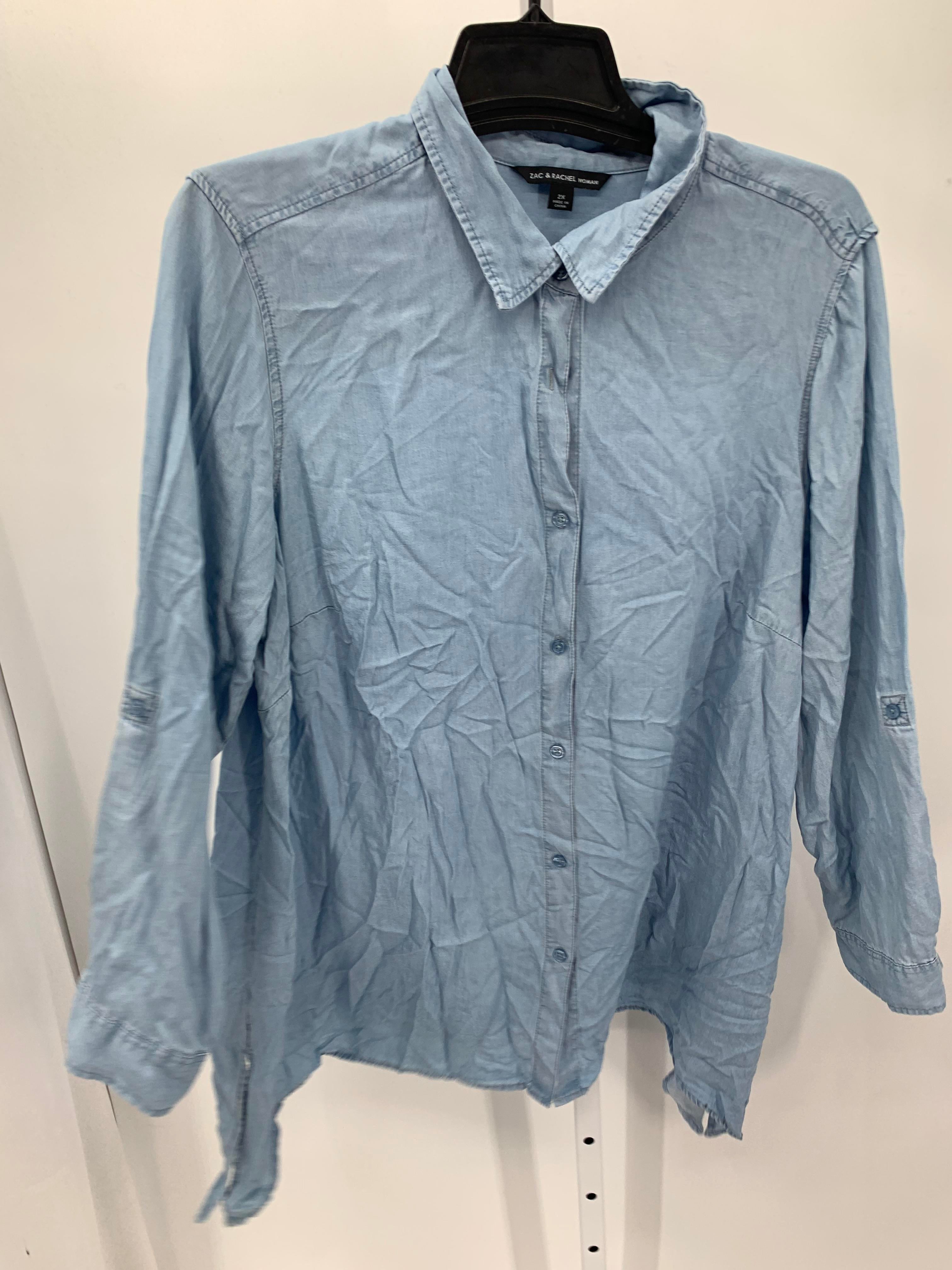 Zac & Rachel Size 2X Womens Long Sleeve Shirt