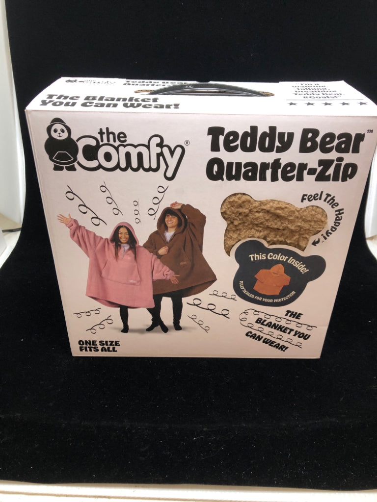 NIB TEDDY BEAR QUARTER-ZIP - THE COMFY.