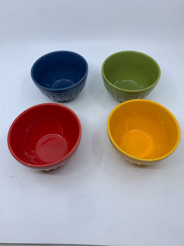 4 COLORFUL BOWLS.