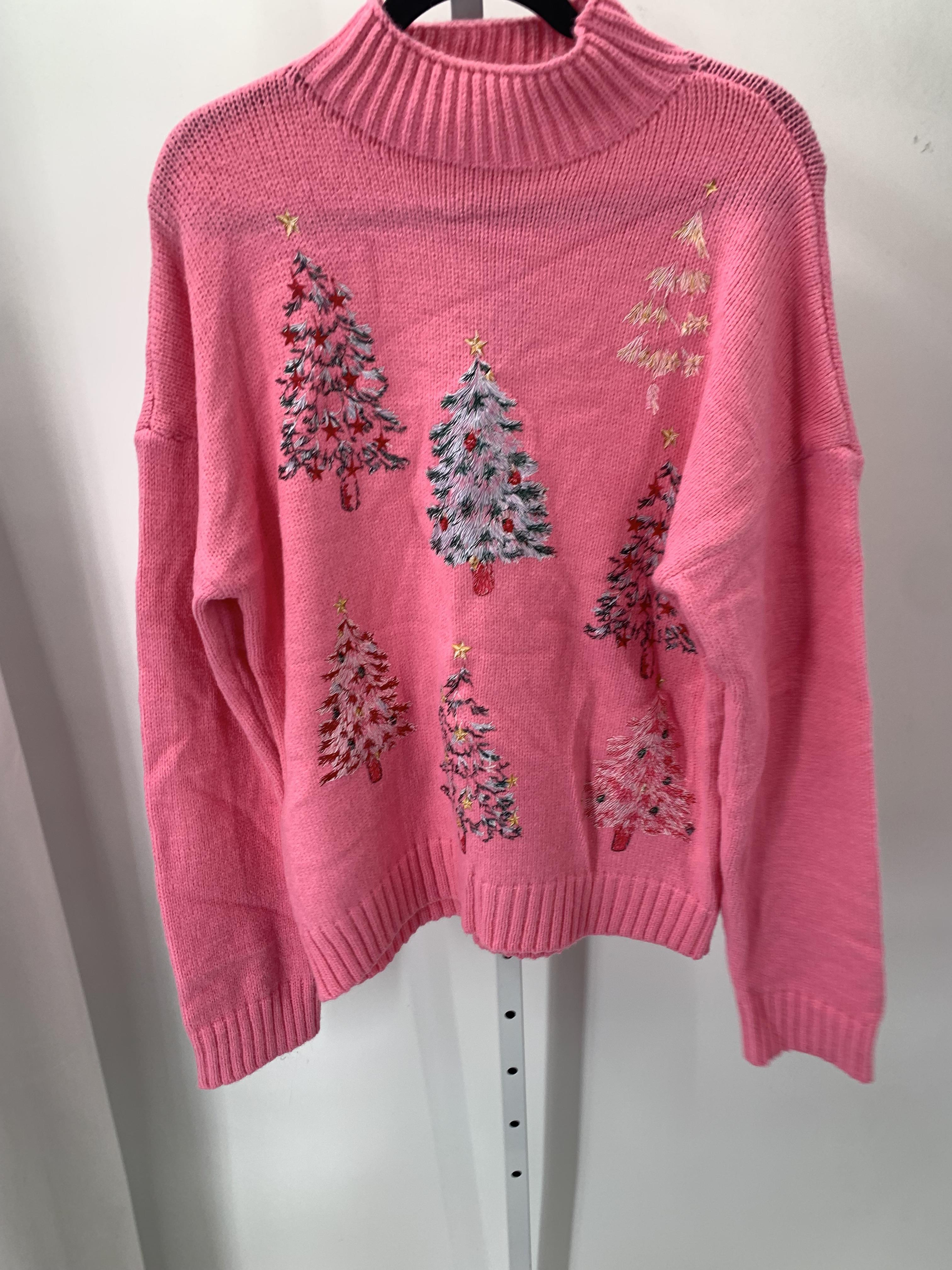 NEW LONG SLV SWEATER XMAS TREES