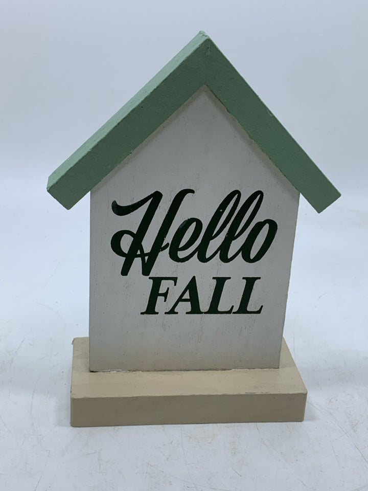 HELLO FALL WOOD HOUSE DECOR.