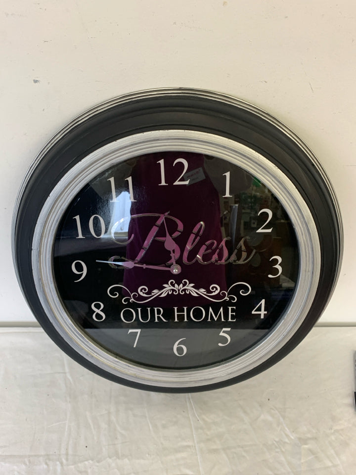 BLESS OUR HOME WALL CLOCK.