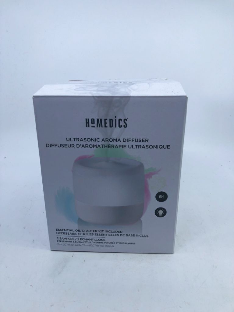 NIB HOMEDICS ULTRASONIC AROMA DIFFUSER.