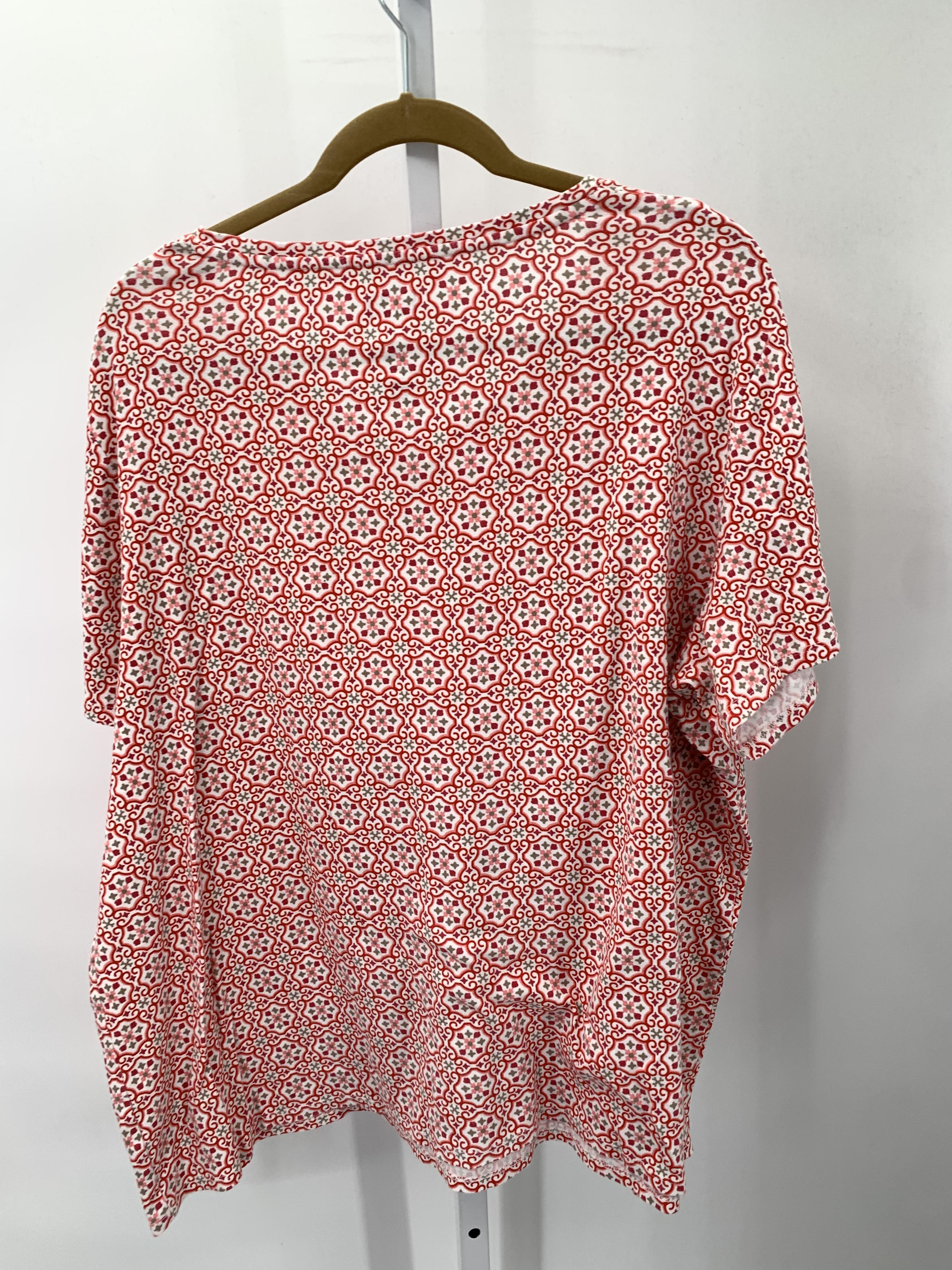 Croft & Barrow Size 3X Womens Short Sleeve Shirt