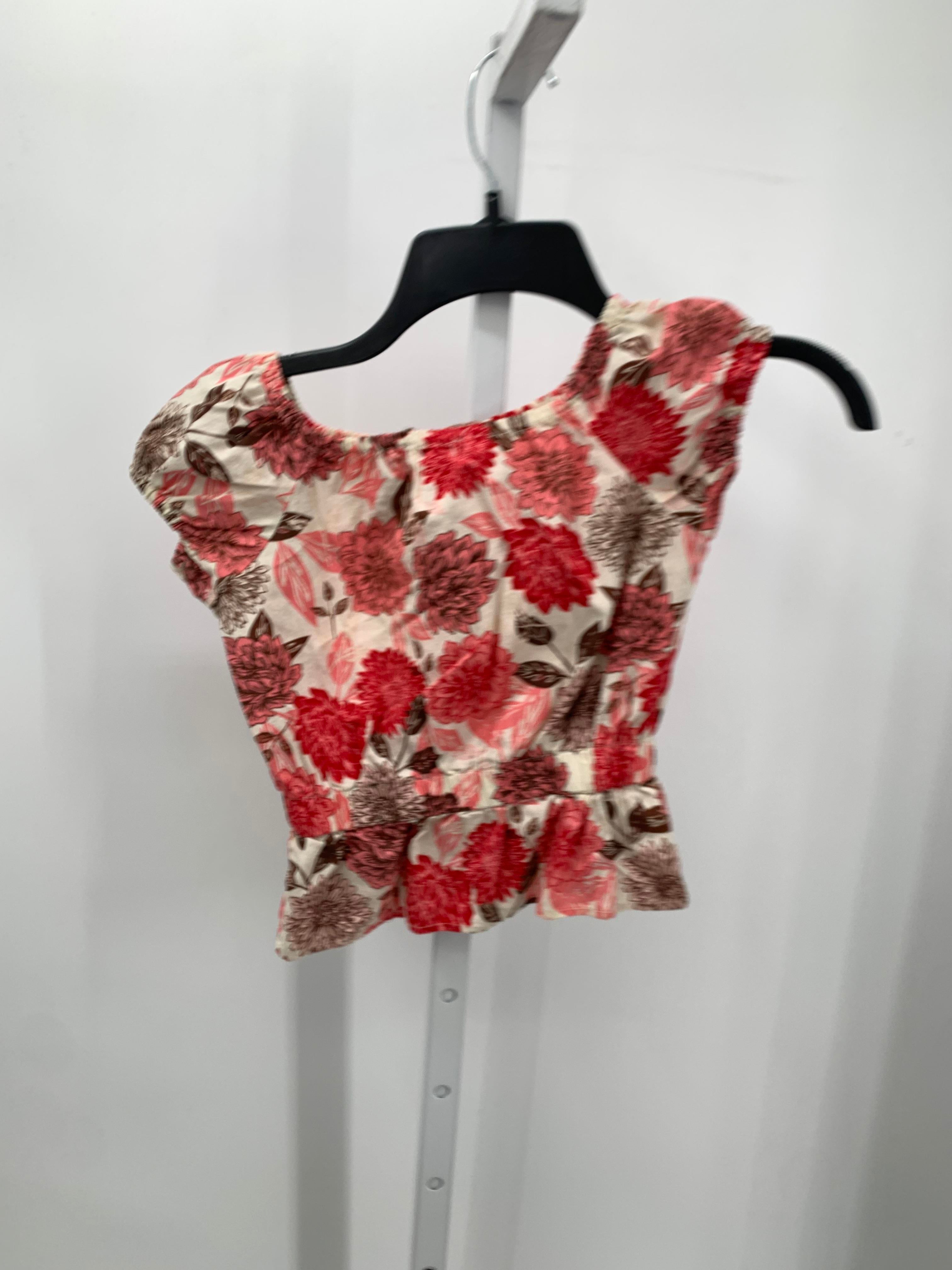 Tahari Size 7 Girls Short Sleeve Shirt