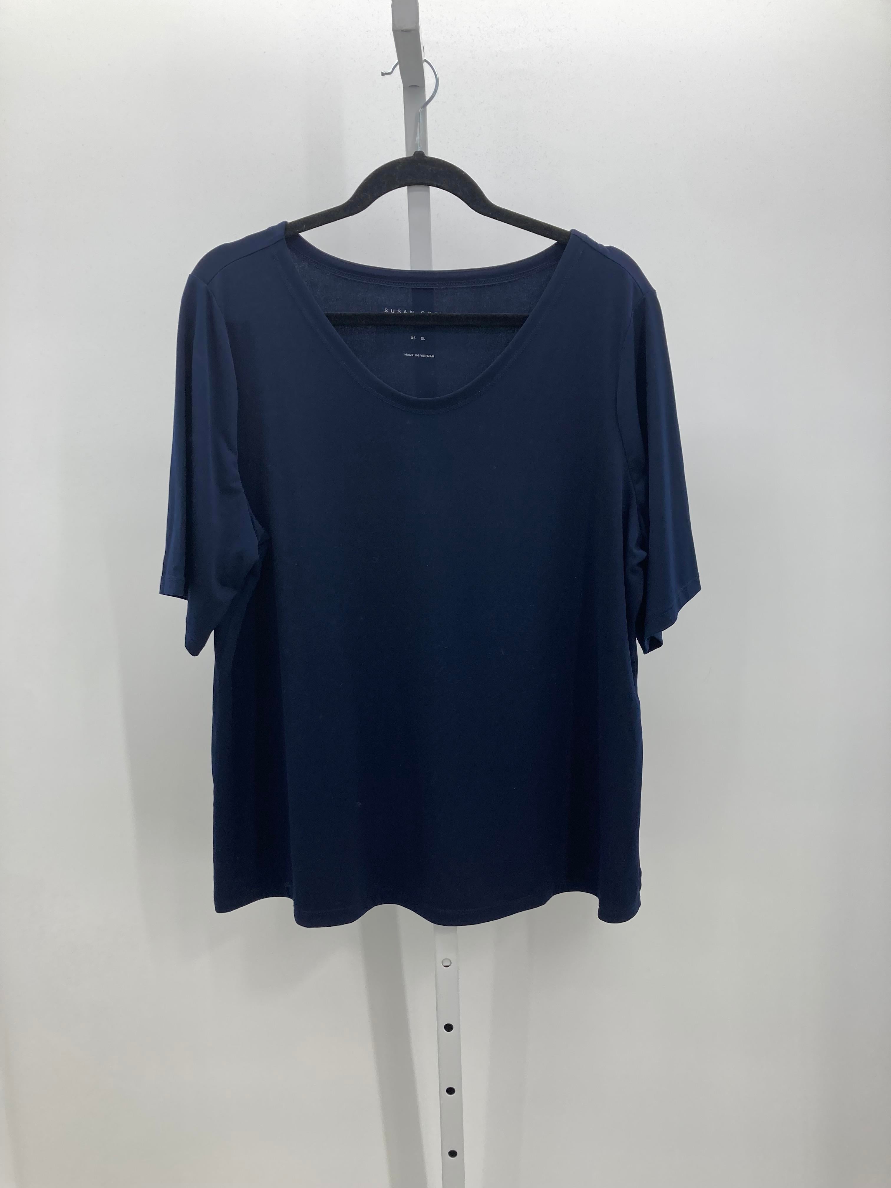 Susan Graver Size Extra Large Misses Short Sleeve Shirt