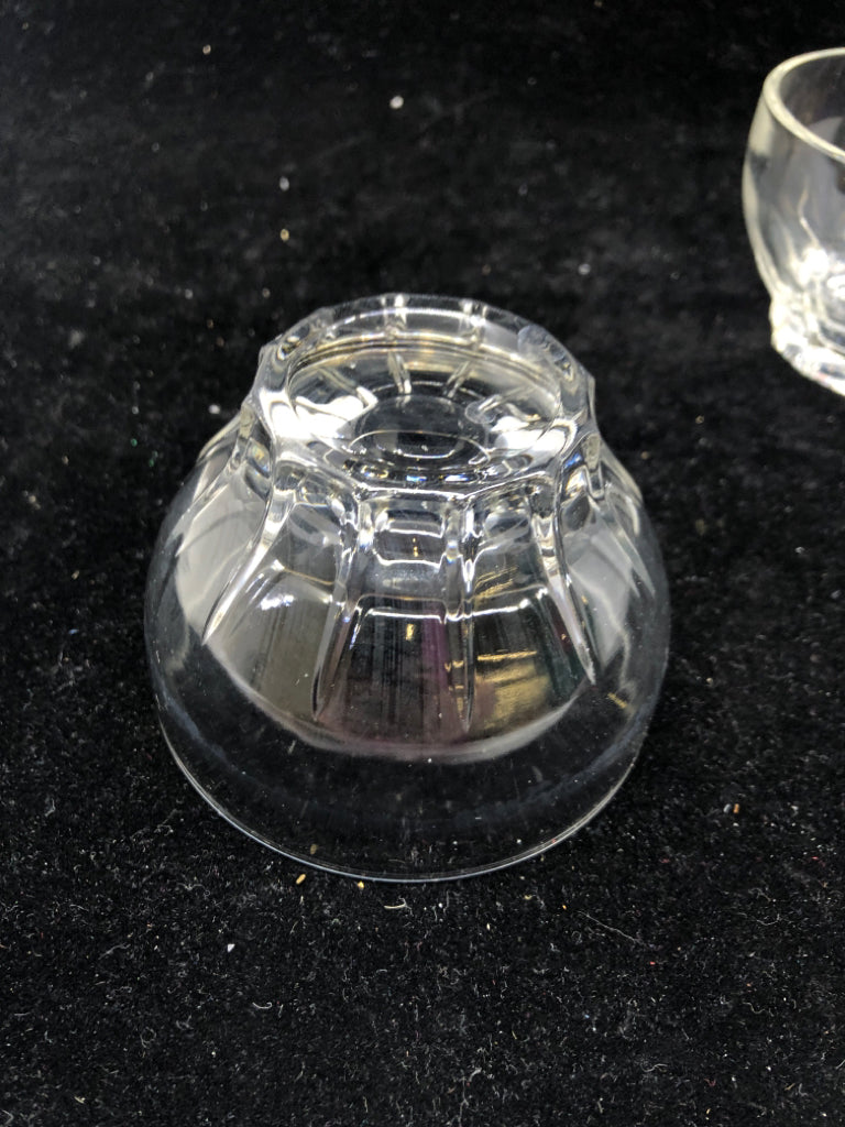 2 SMALL GLASS BOWLS.
