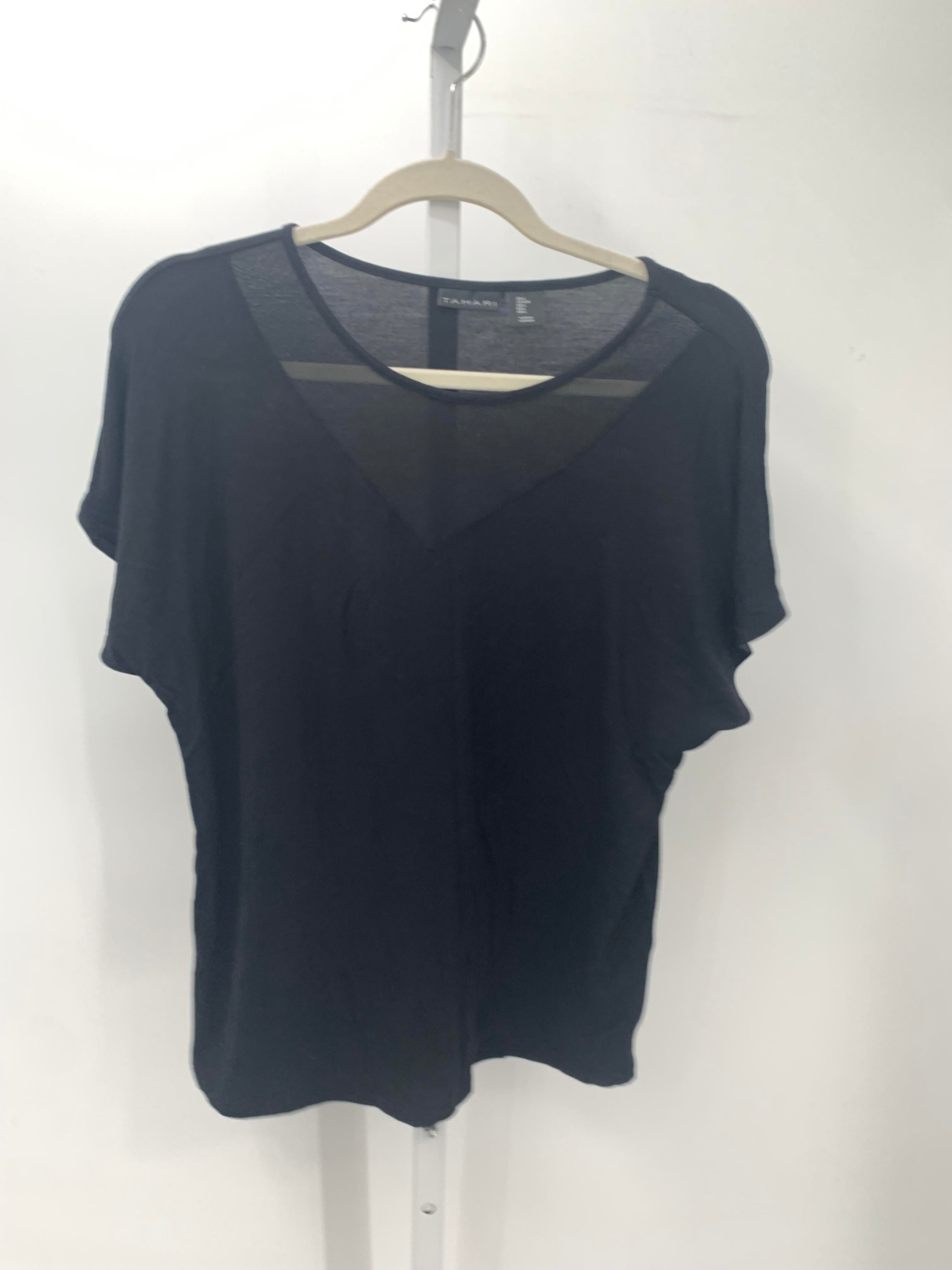 Tahari Size Large Misses Short Sleeve Shirt