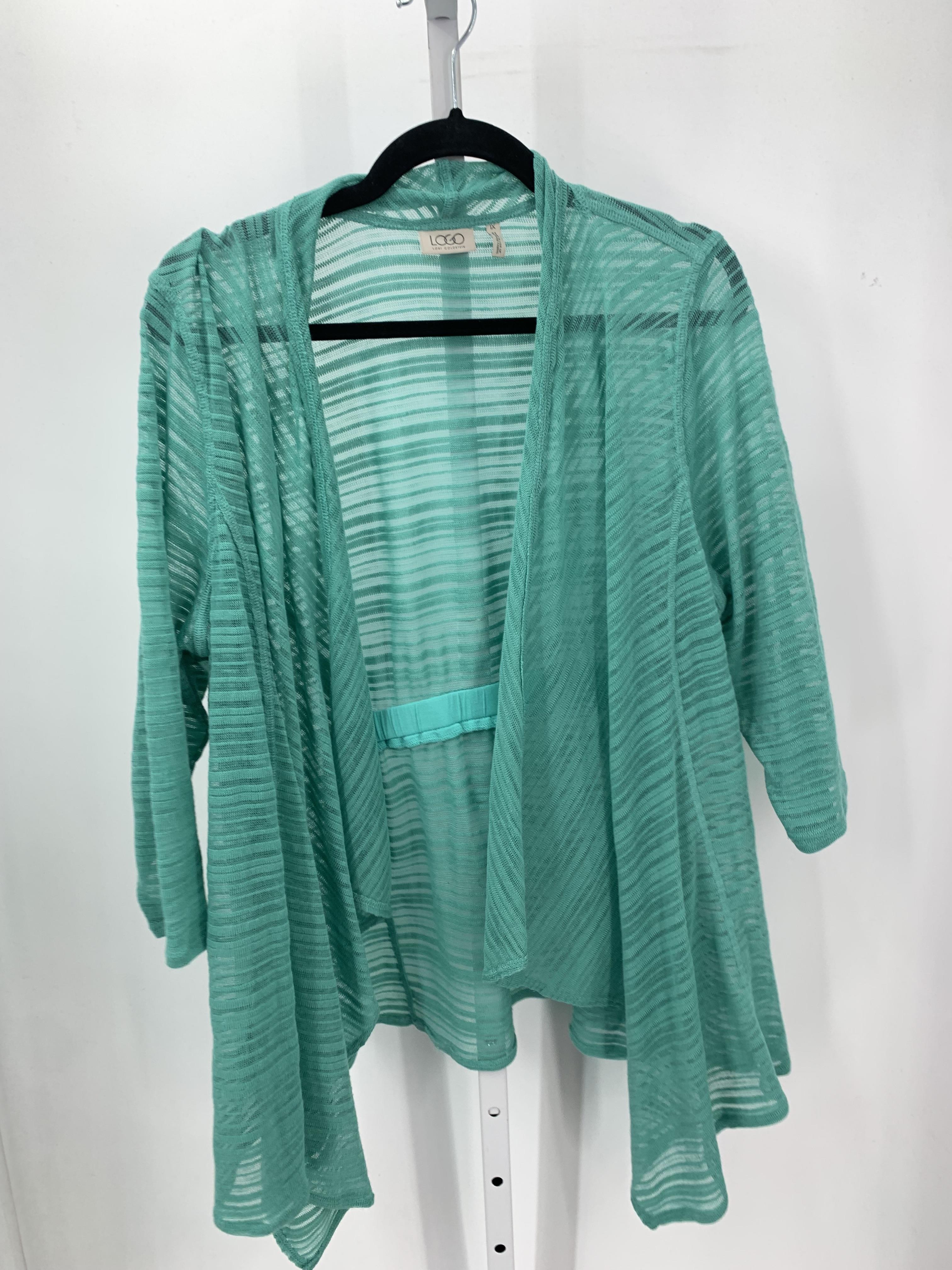 LOGO Size 1X Womens Cardigan