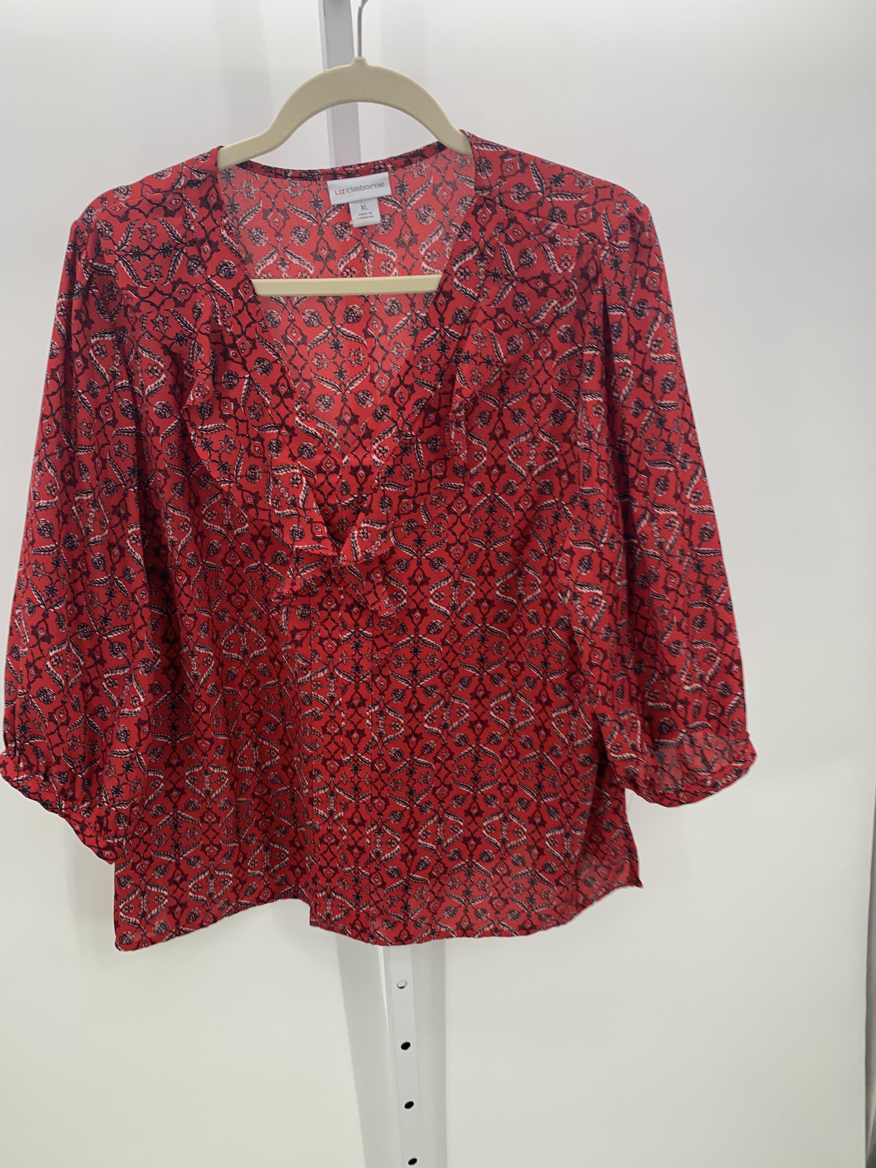Liz Claiborne Size Extra Large Misses 3/4 Sleeve Shirt