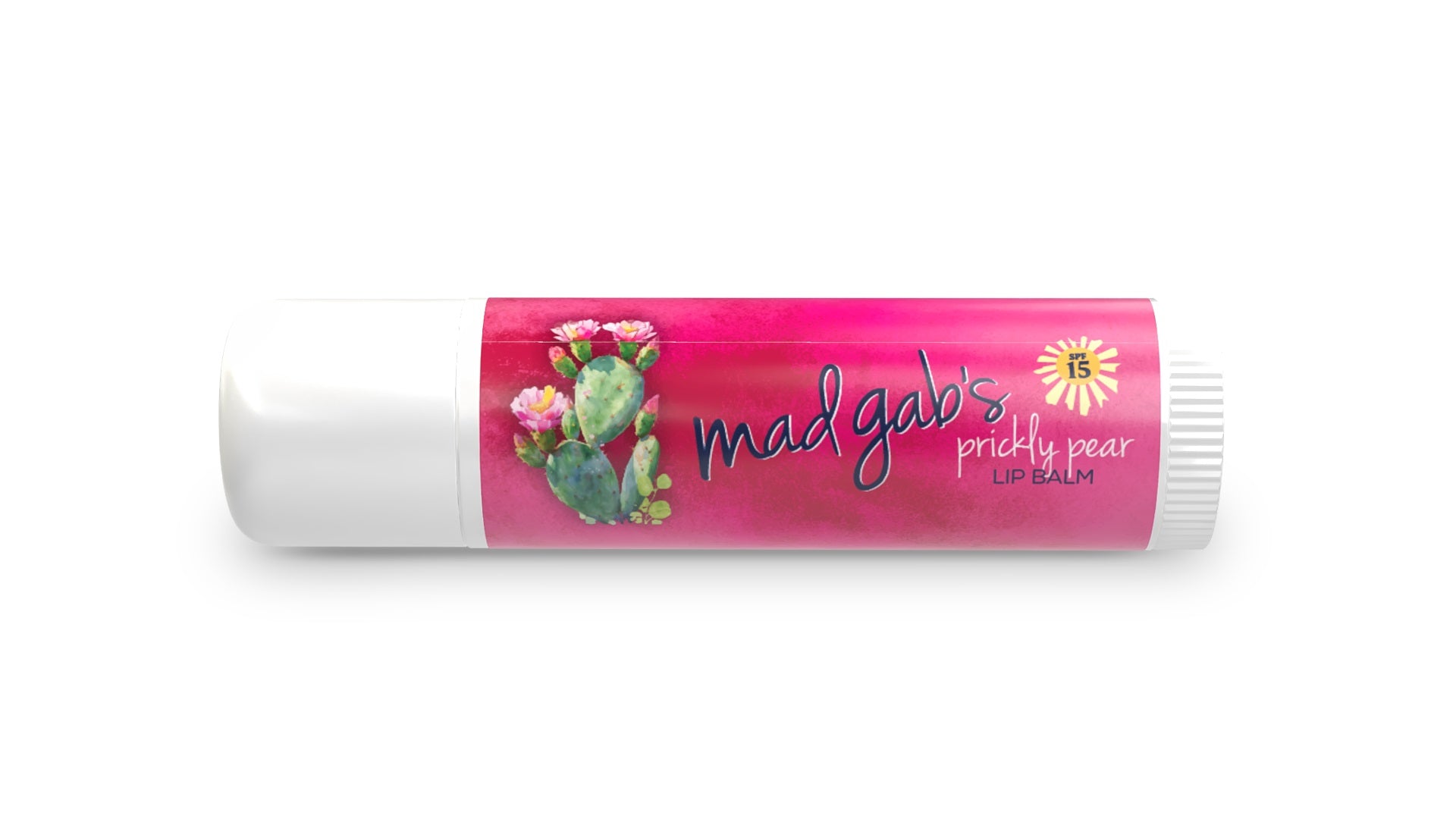 New Mad Gabs Prickly Pear SPF-15 Lip Balm