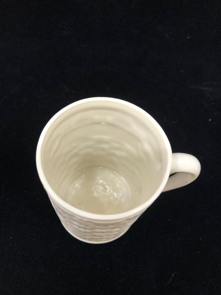 WOVEN STYLE "HIMSELF" IRISH MUG BELLEEK.