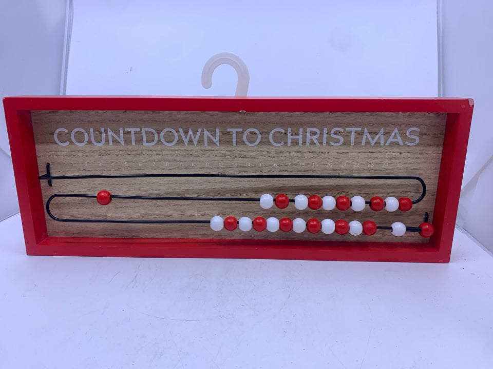 COUNTDOWN TO CHRISTMAS BEADED SIGN.