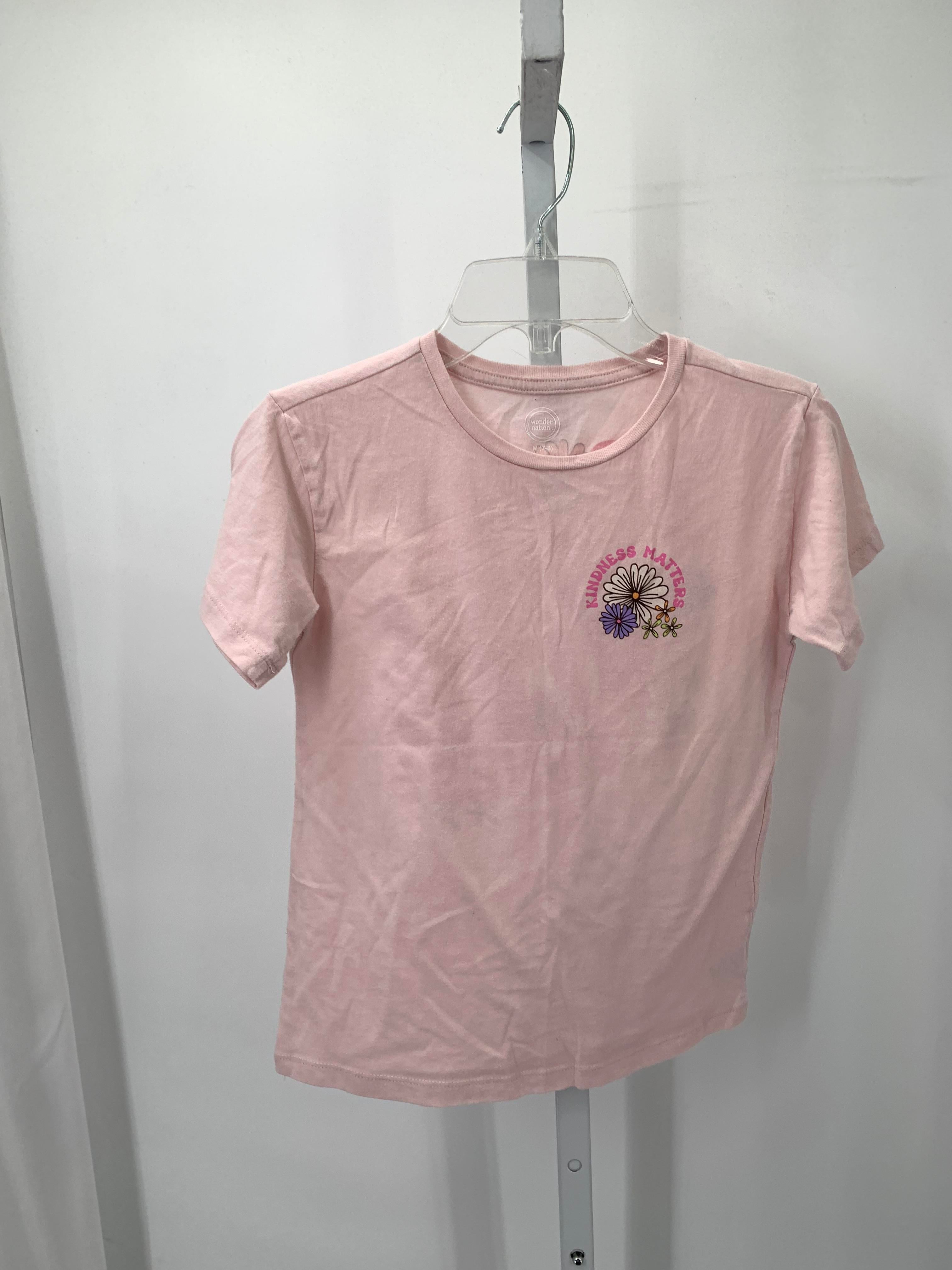 Wonder Nation Size 7-8 Girls Short Sleeve Shirt