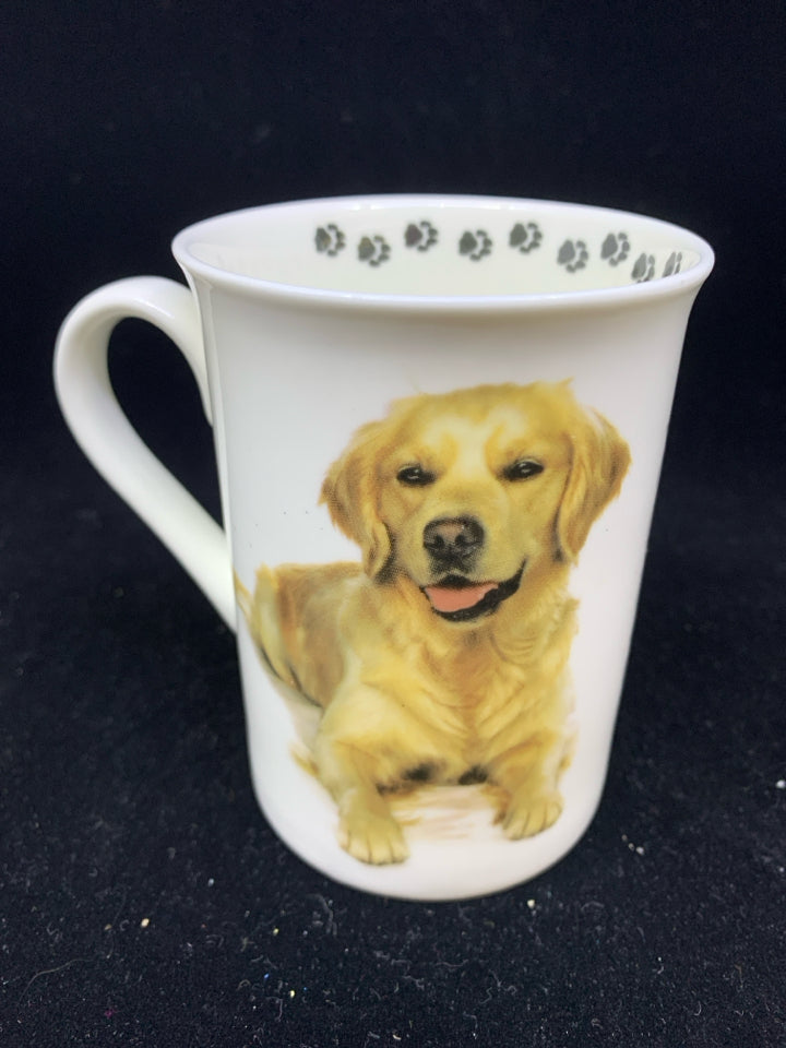 WHITE GOLDEN RETRIEVER MUG.
