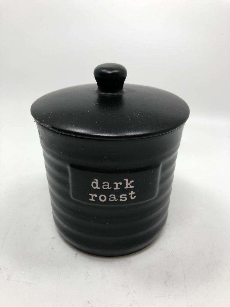 CERAMIC DARK ROAST CANISTER.