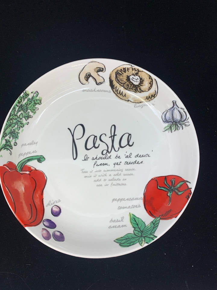 4 WHITE PASTA BOWLS.