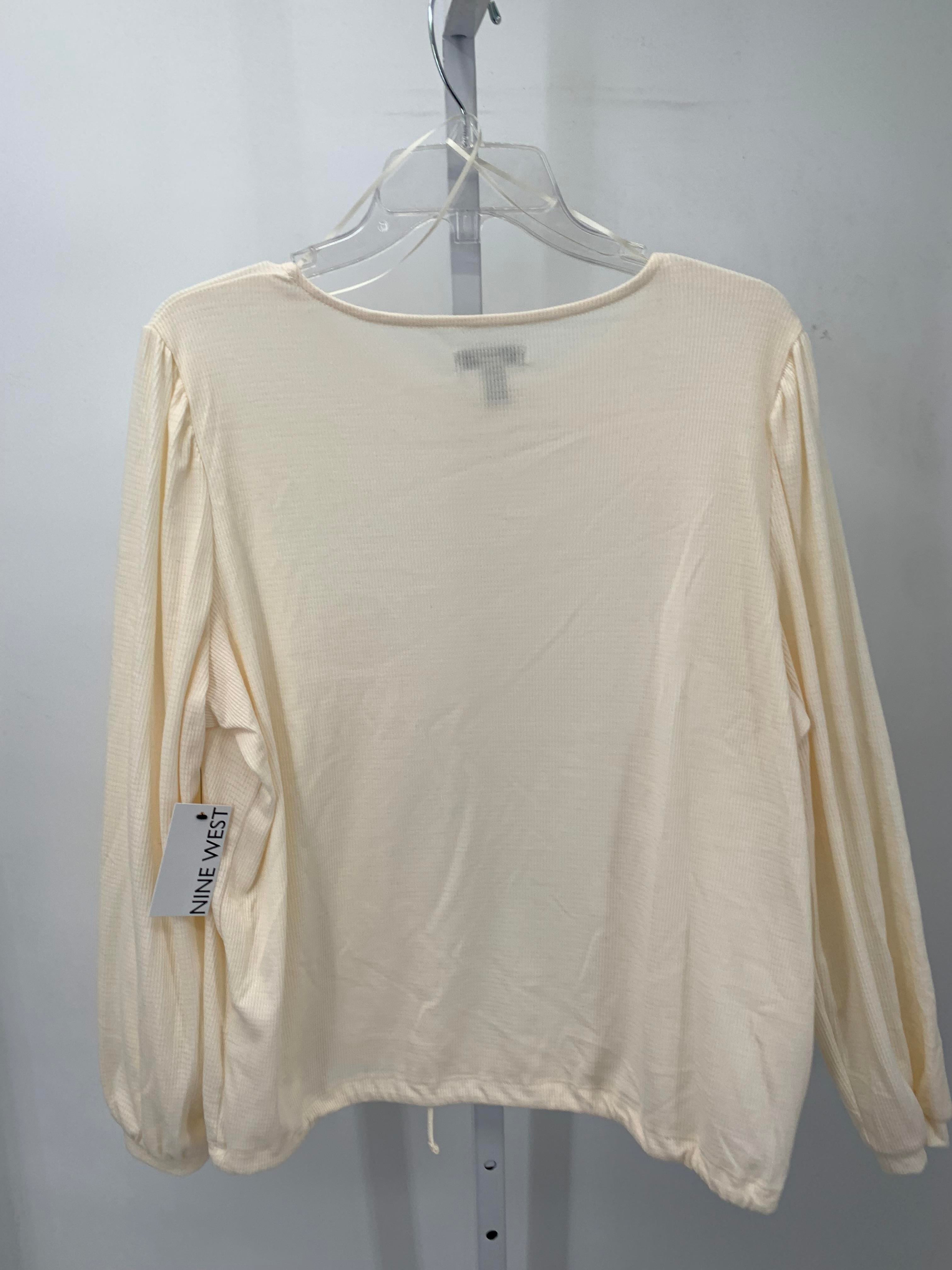 Nine West Size Large Misses Long Sleeve Shirt