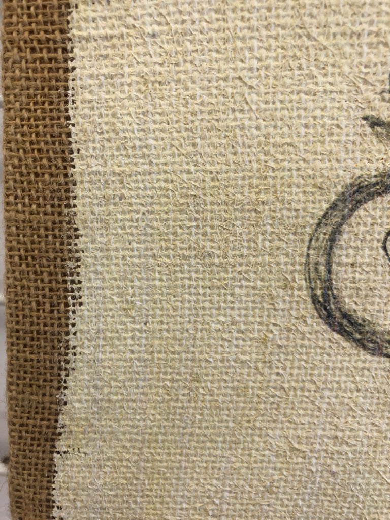 BURLAP CHANDELIER WALL HANGING.