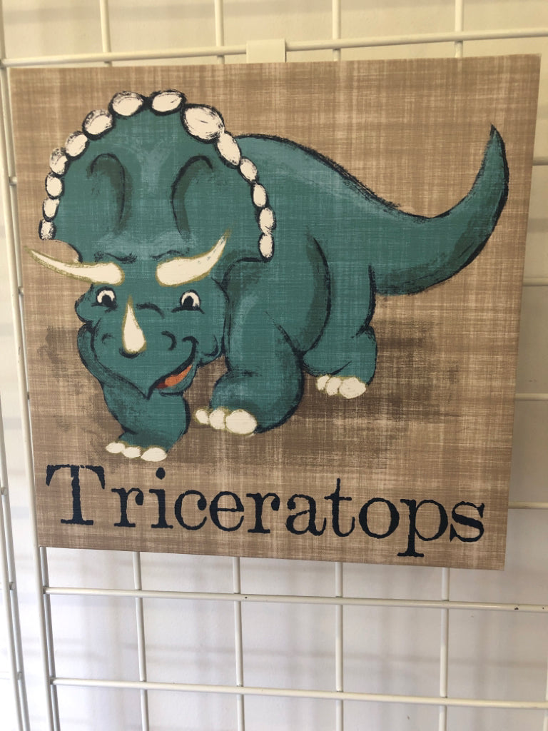 TRICERATOPS WALL ART.