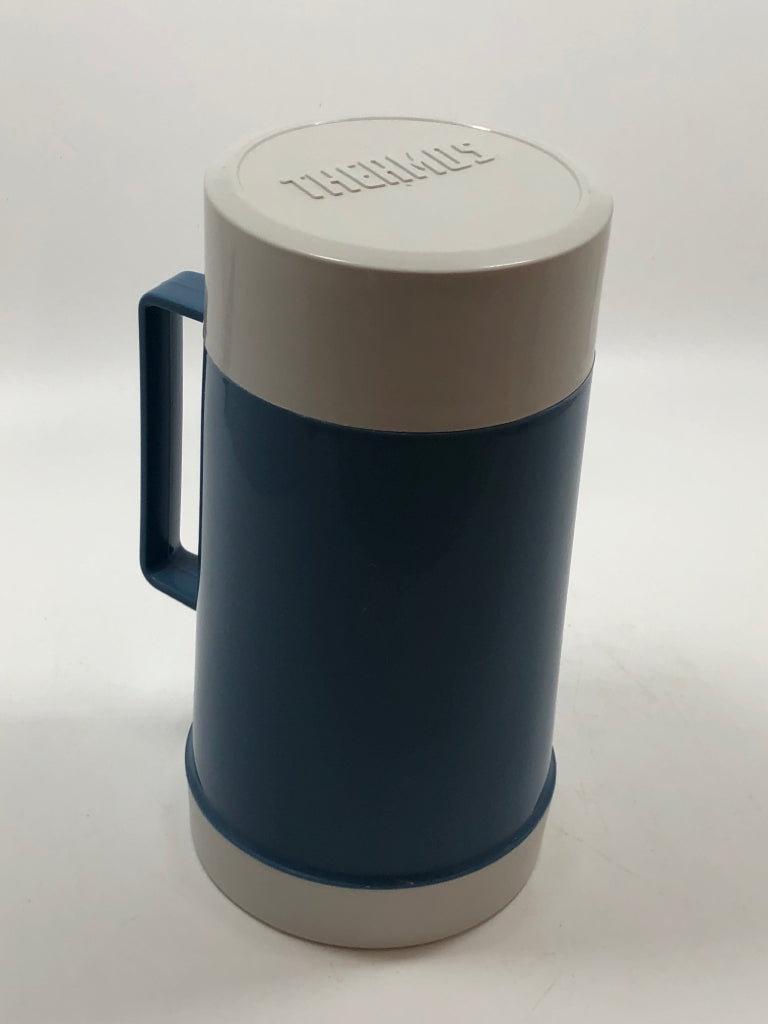 VTG BLUE THERMOS INSULATED FOOD JAR.