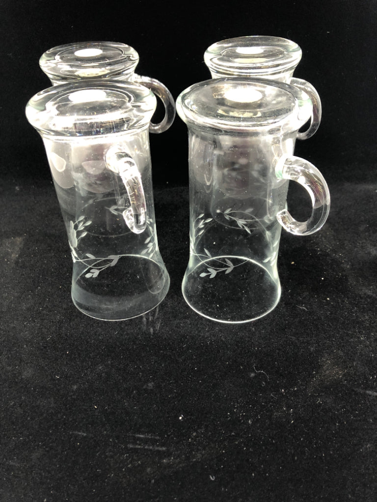 NIB PRINCESS HOUSE CRYSTAL GLASSES W/LOW HANDLE.